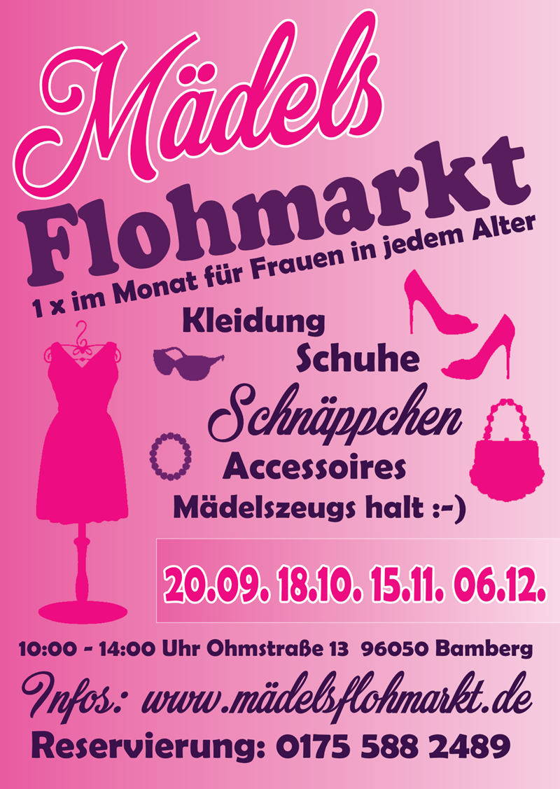 Flohmarkt Plakat mit Text